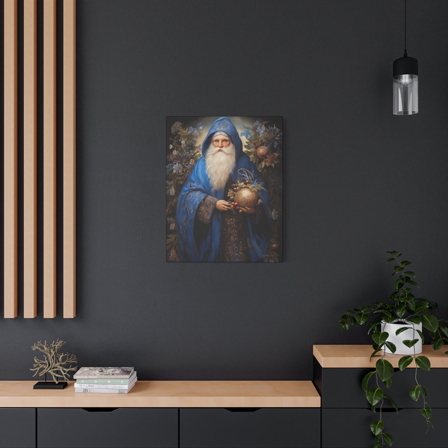 Ornamental Santa Matte Canvas, Stretched, 1.25"