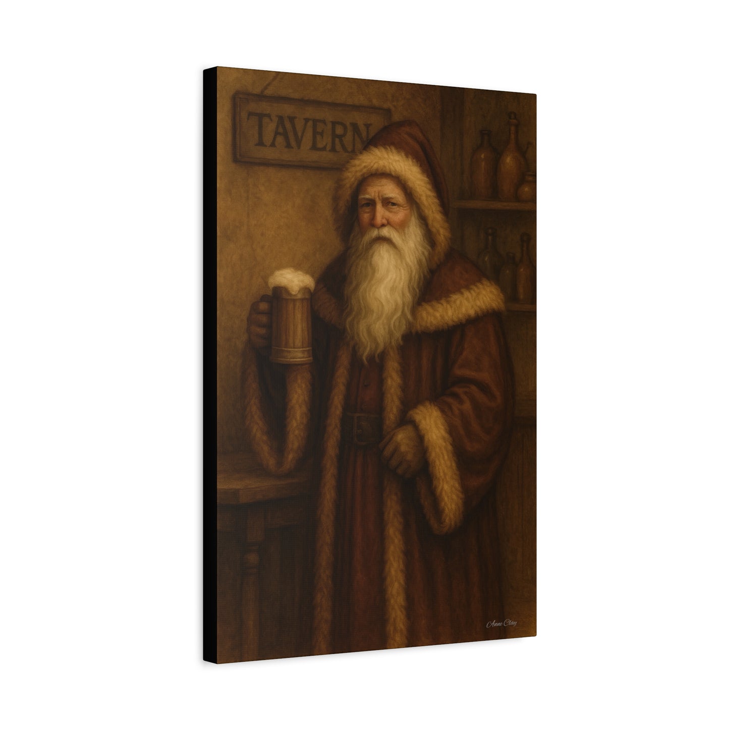 Santa Claus Tavern Canvas Art