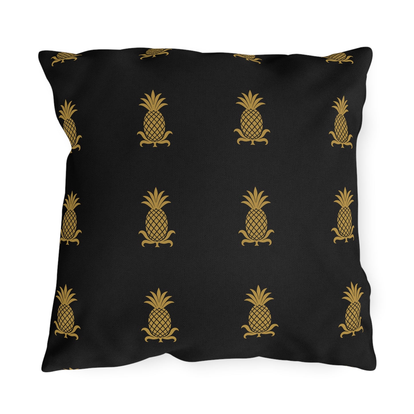 Golden Pineapple Outdoor Pillows - Tropical Decor, Garden Accessories, Patio Cushions, Summer Vibes, Home Decor