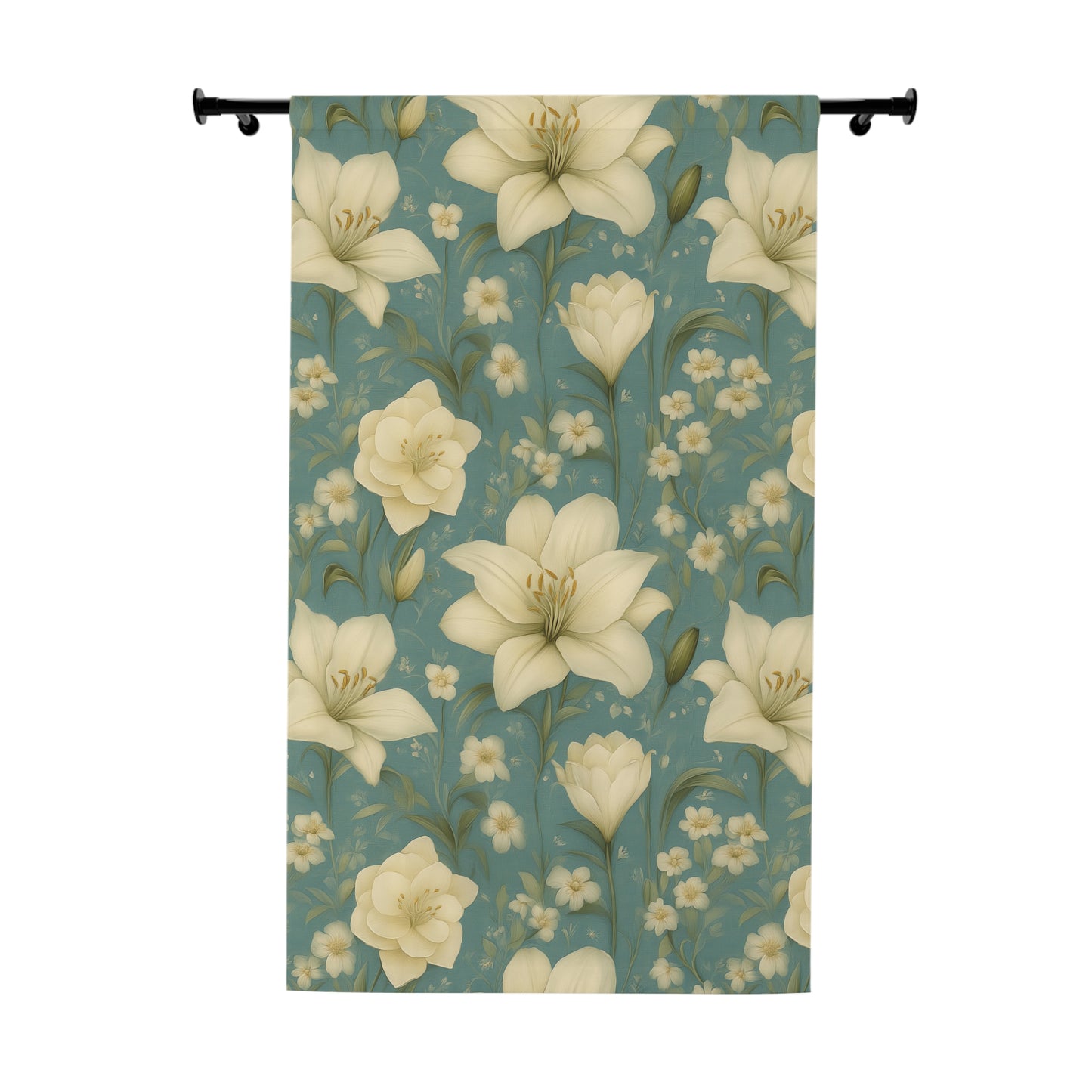 Elegant Floral Window Curtains, Home Decor Fabric, Living Room Drapes, Bedroom Curtain Panels, Spring Decor Ideas