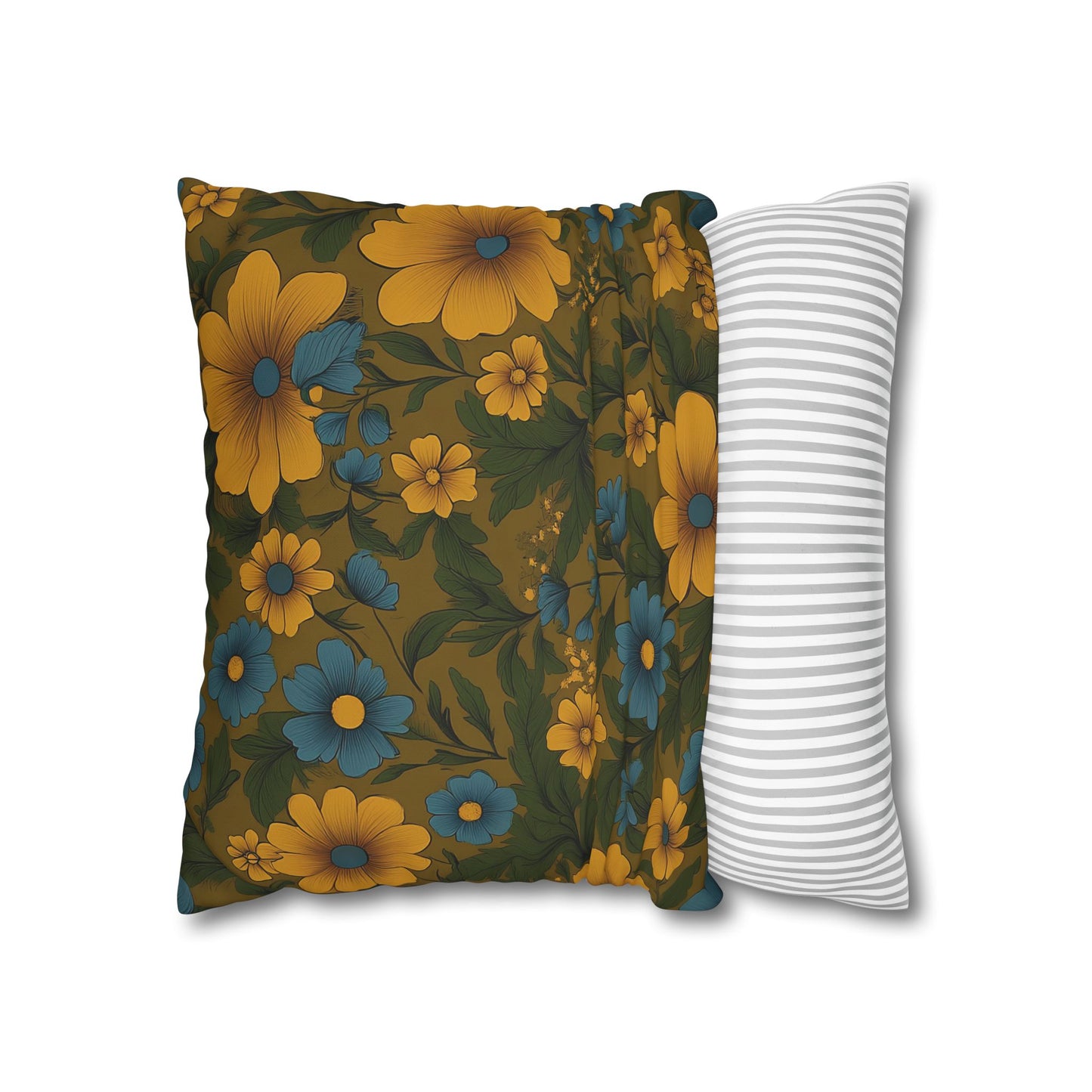 Bohemian Floral Pillowcase with Vintage Vibes, Decorative Cushion Cover, Living Room Accent, Gift for Home Decor Lovers, Cozy and Chic