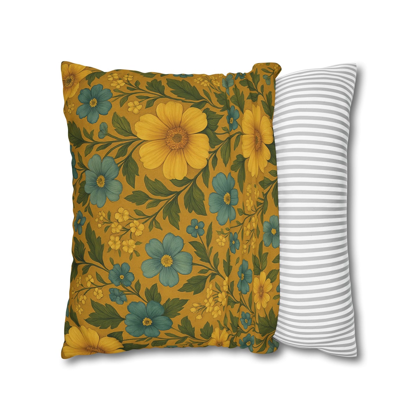Bohemian Floral Pillowcase Cover, Cozy Home Decor, Vintage Style, Gift for Her, Spring Vibes, Couch Accessory, Cottagecore Throw