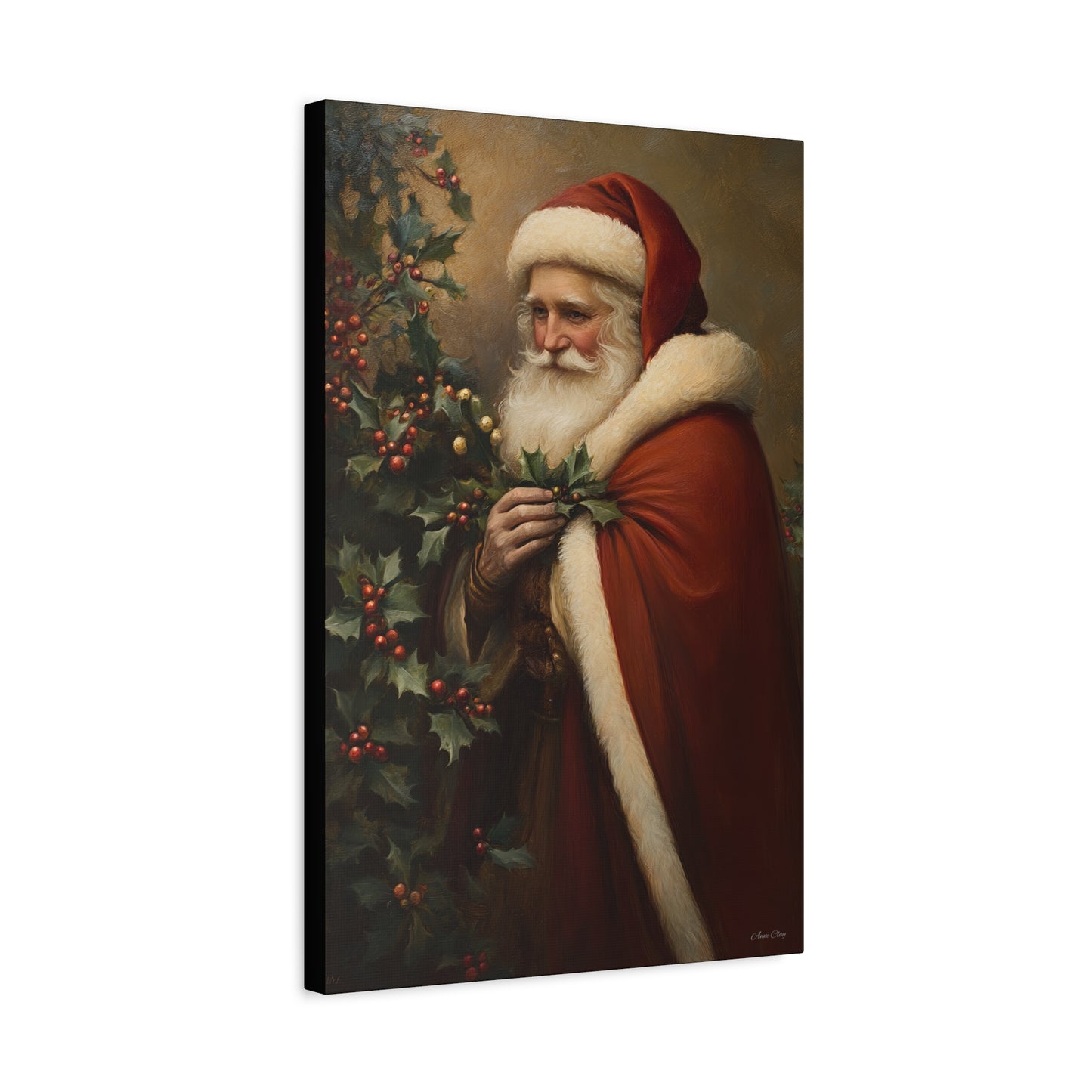 WS Secret Santa Matte Canvas, Stretched, 1.25"