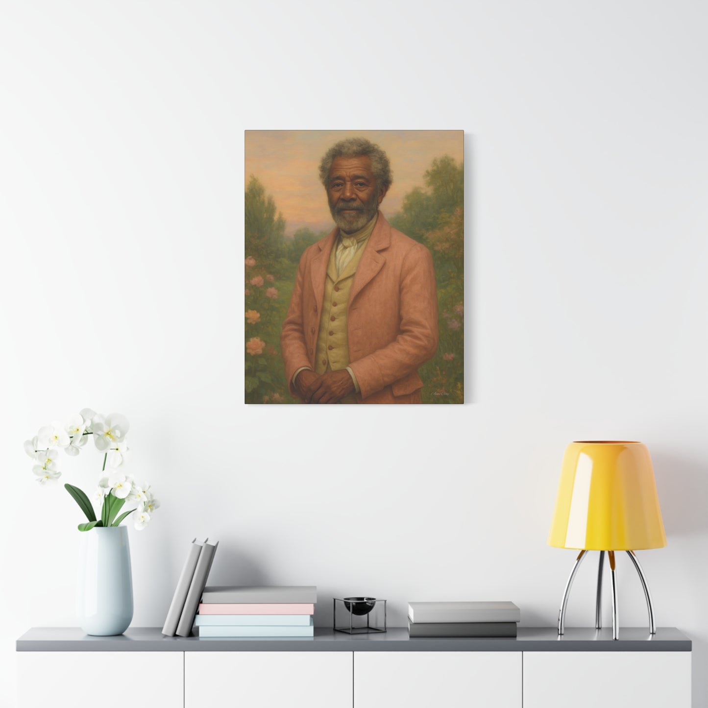 Elegant Stretched Canvas Art Print, Historical Portrait, Home Decor, Gift for History Lovers, Gallery Wall Art