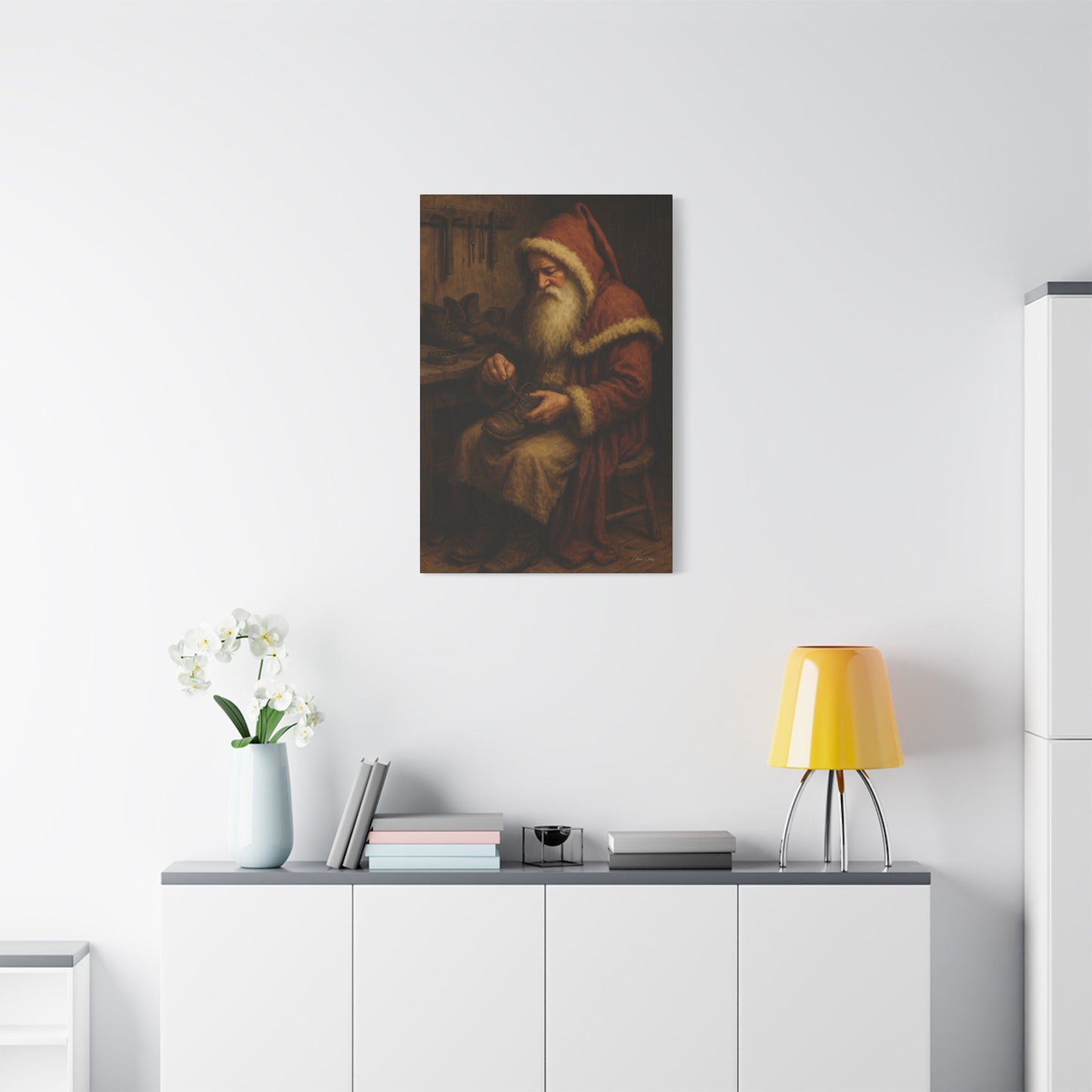 Santa's Workshop Matte Canvas Wall Art