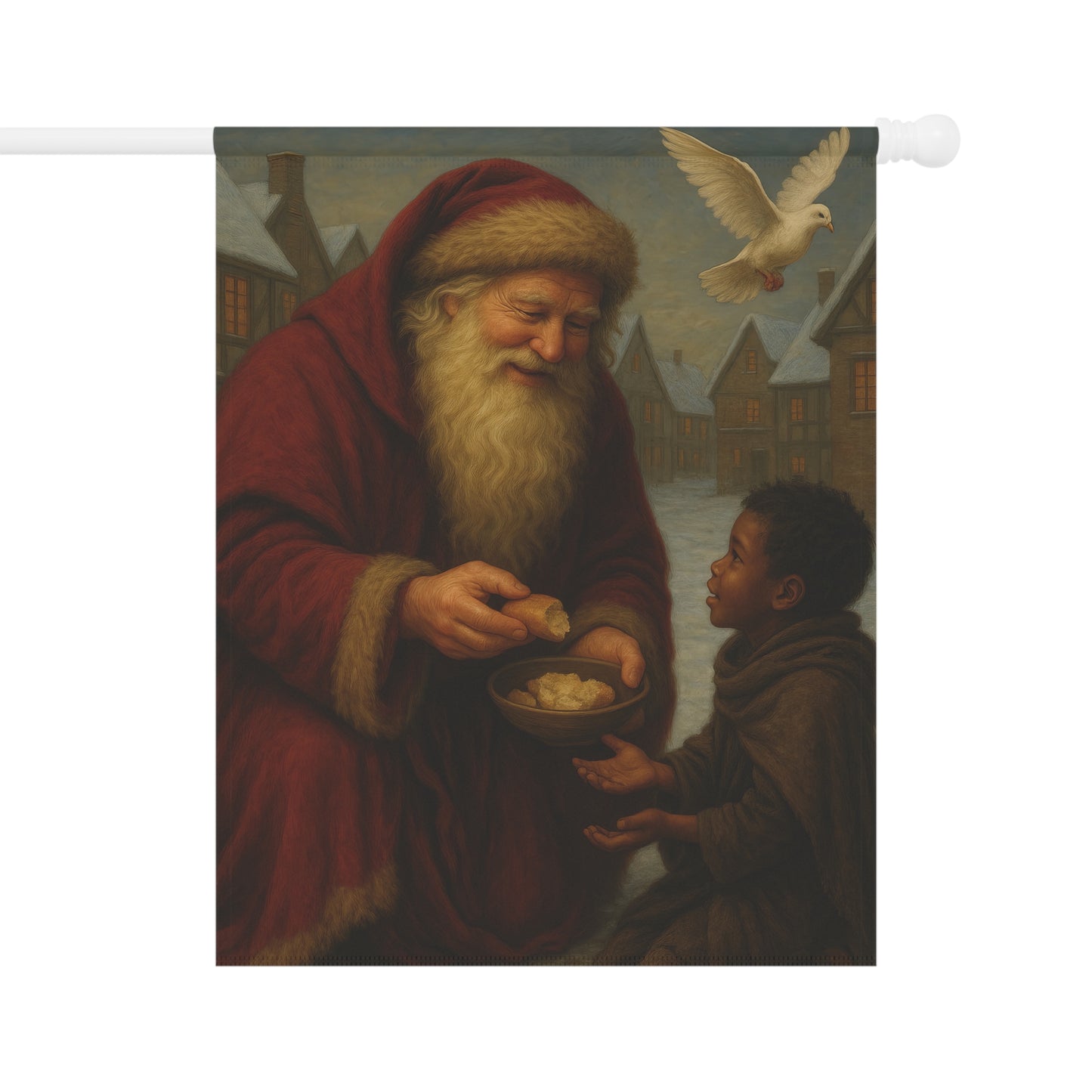 Christmas Garden Flag with Santa Claus Design