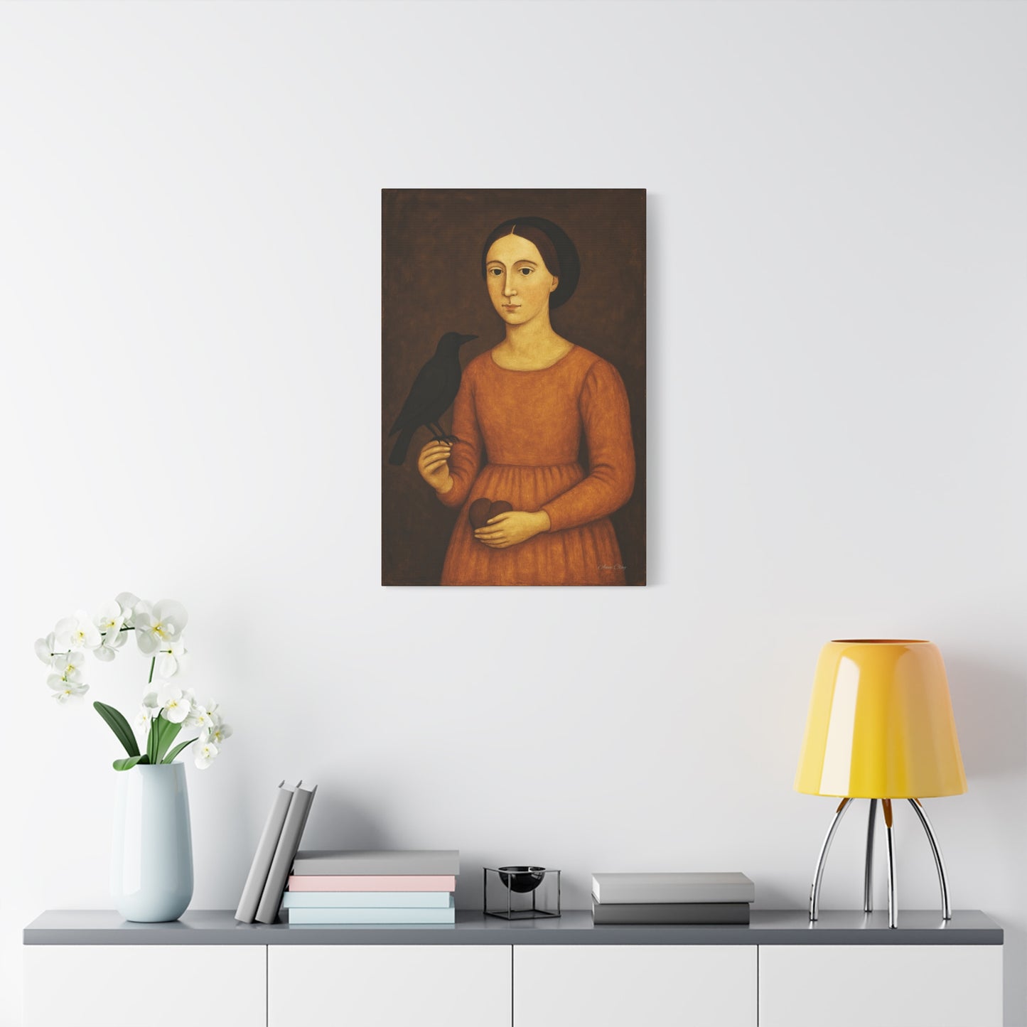 Art Canvas Print, Bird Portrait, Home Decor, Gift for Art Lovers, Wall Art, Vintage Style