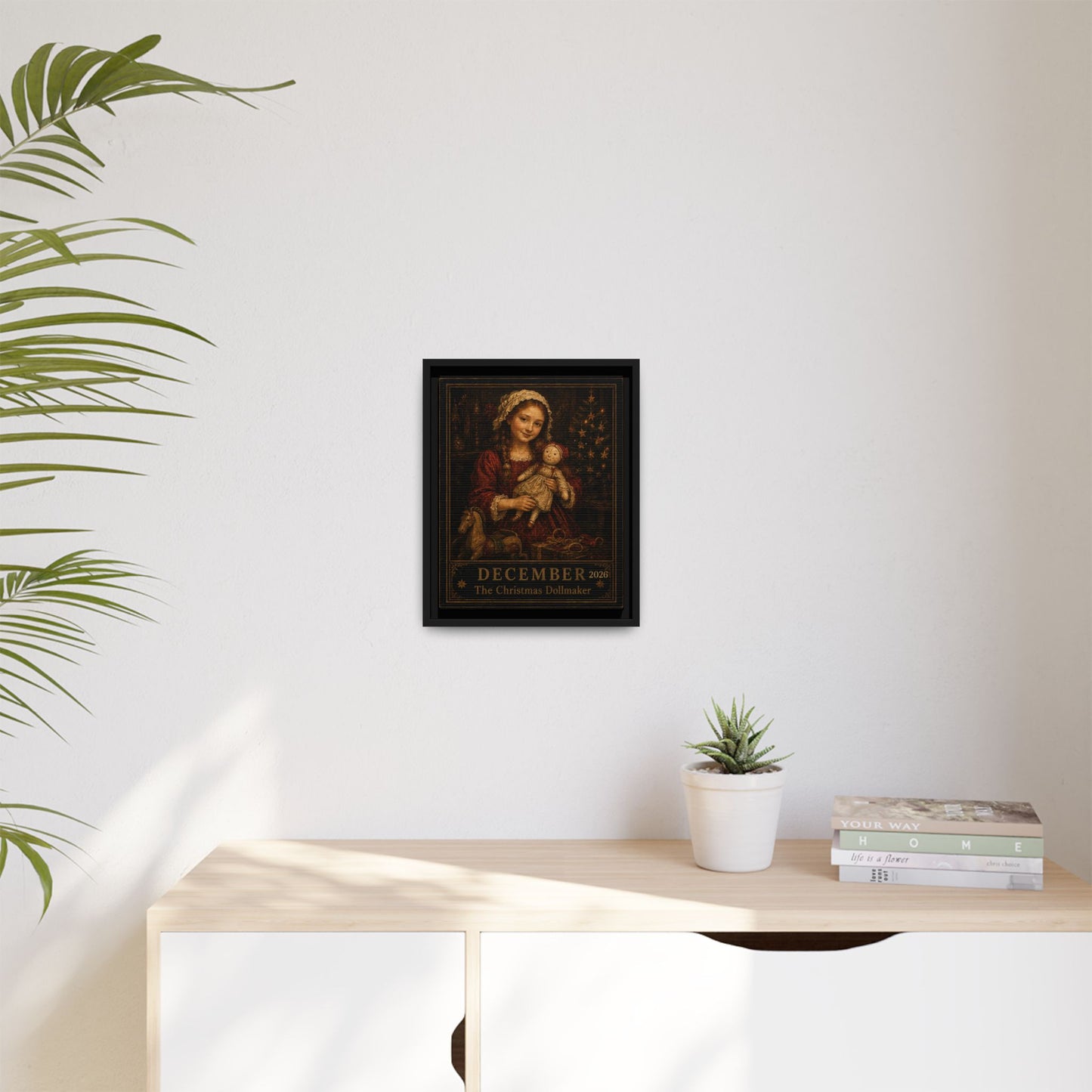 Framed Matte Canvas Print — "December: The Christmas Dollmaker"FLINT HOUSE COLLECTIONS