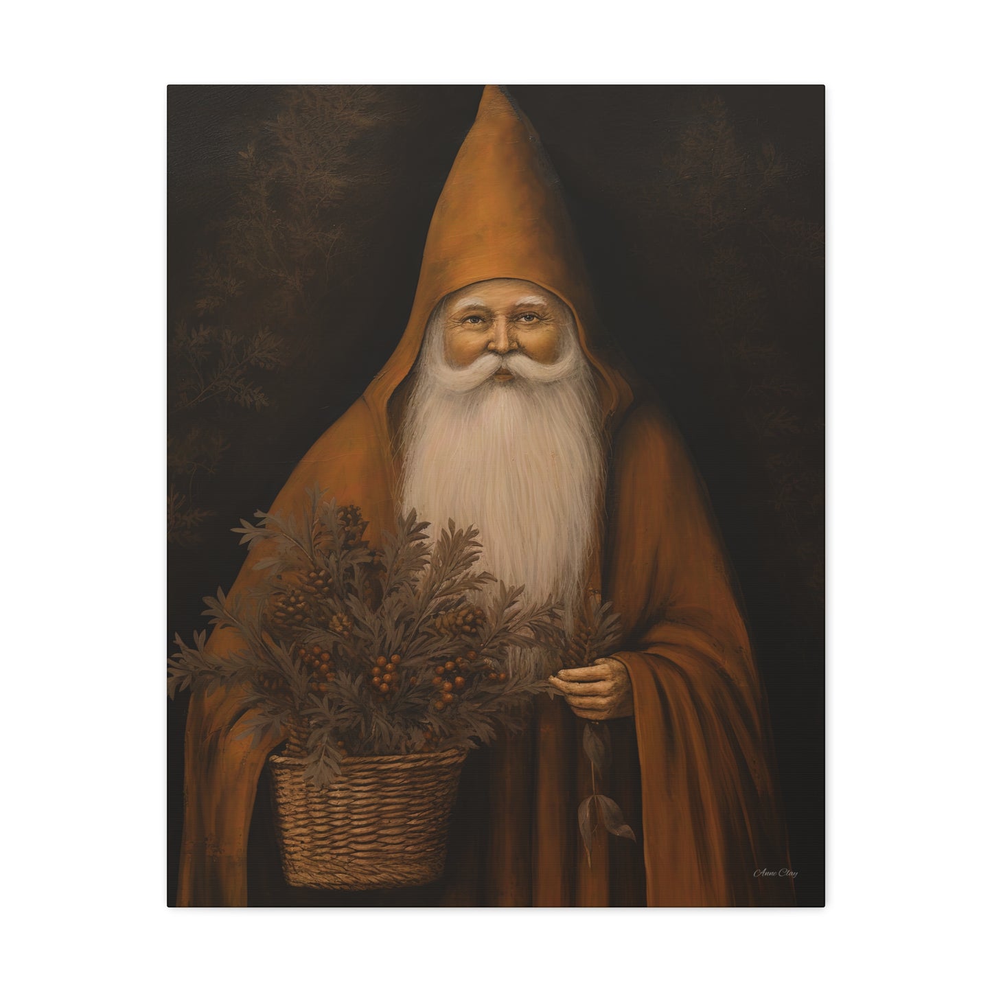 Perfect Prim Santa Matte Canvas, Stretched, 1.25"