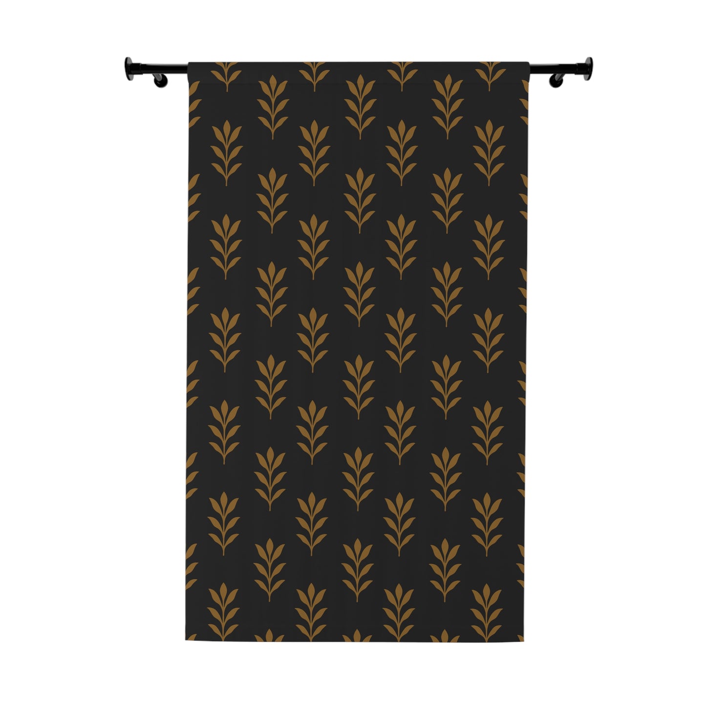 Chic Leaf Print Window Curtain, Modern Blackout Curtain, Home Decor, Living Room Drapes, Stylish Window Treatment