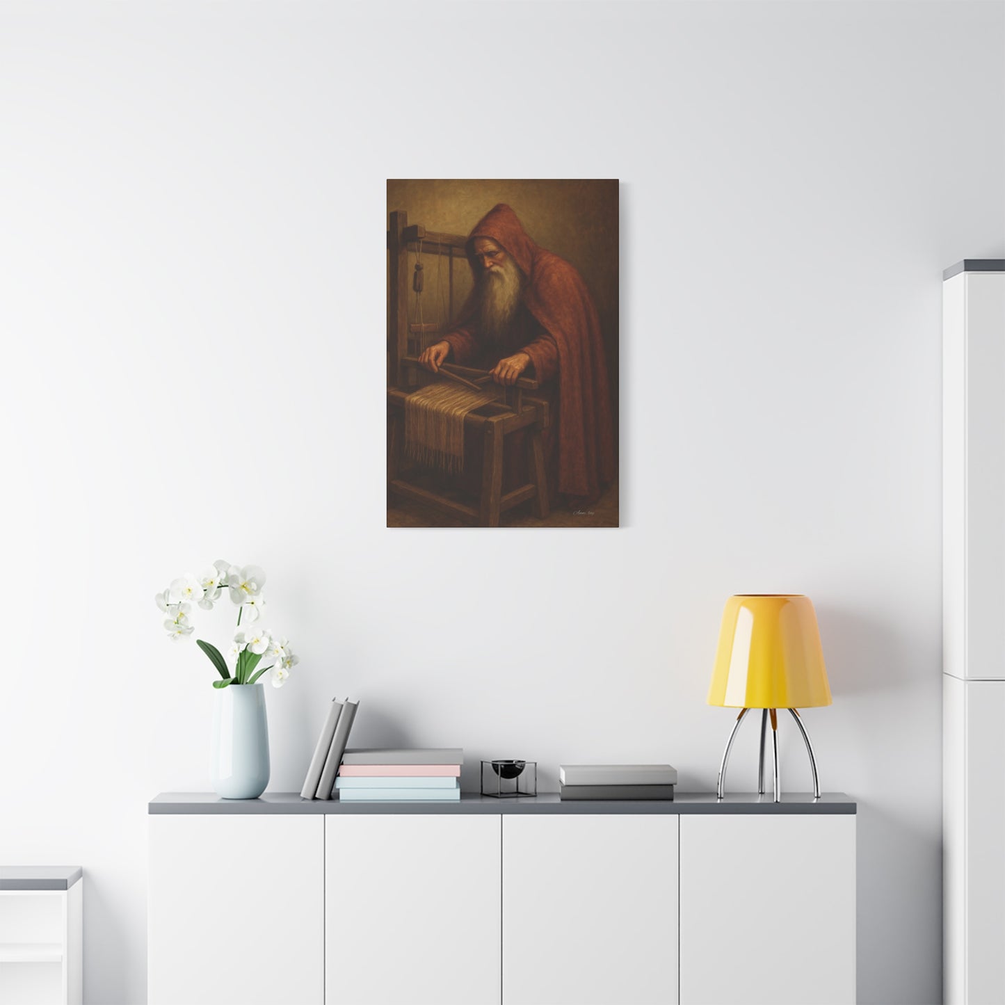 Artistic Matte Canvas Wall Art - Weaver's Wisdom Old World Santa