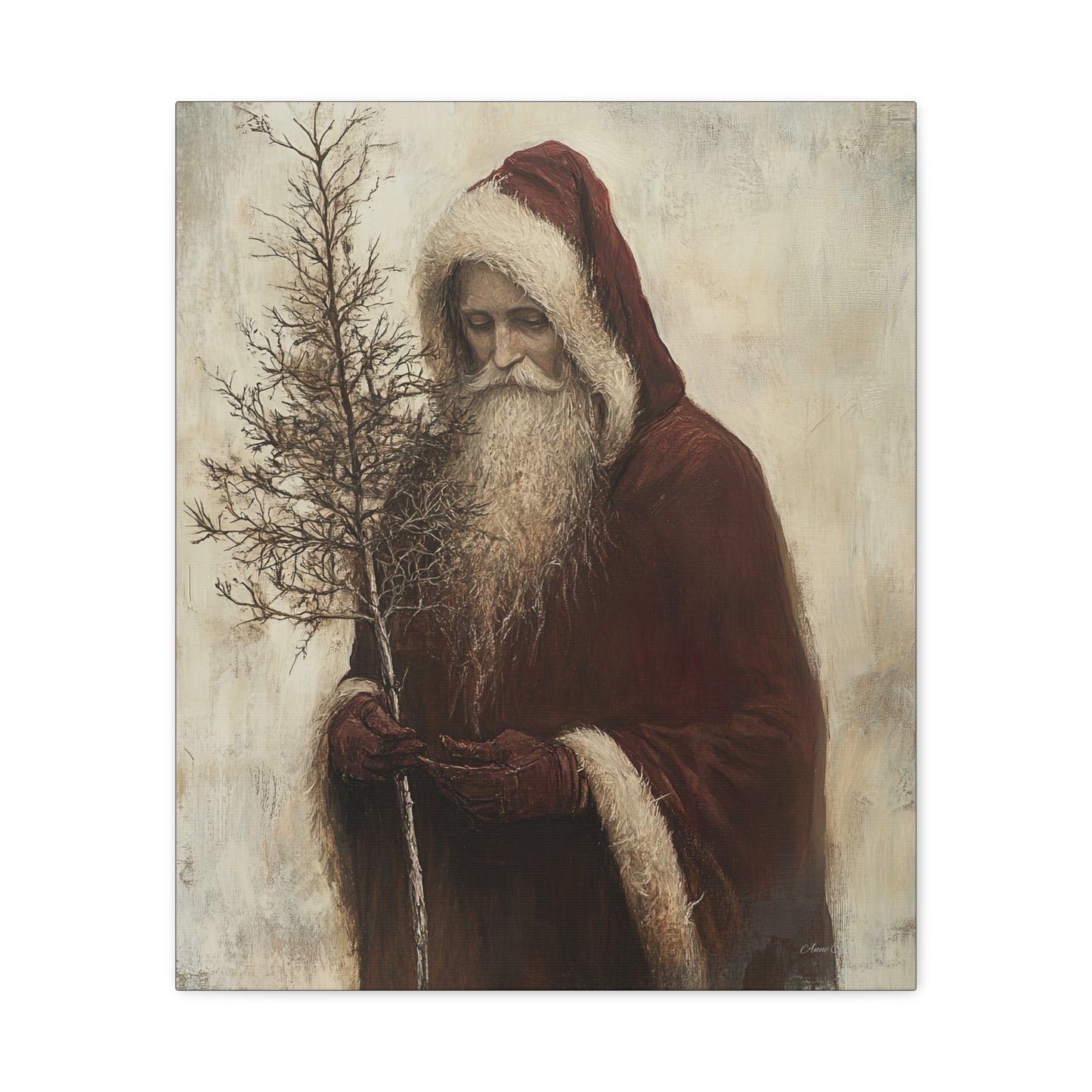 Humble Santa Matte Canvas, Stretched, 1.25"
