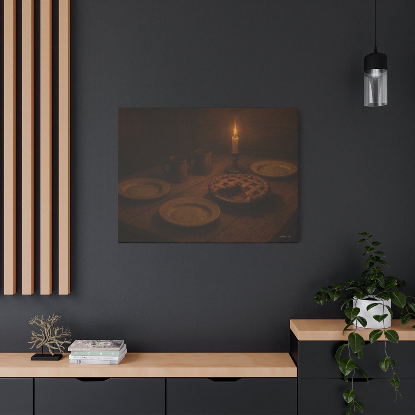 Warm Atmosphere Canvas Art for Home Decor, Cozy Wall Art, Kitchen Wall Decor, Rustic Photography, Gift for Homeowners