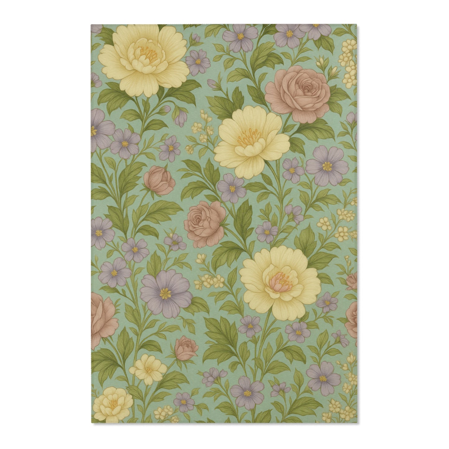 Vintage Floral Area Rug, Spring Decor, Living Room Accent, Boho Home Style, Gift for Her, Kitchen Mat