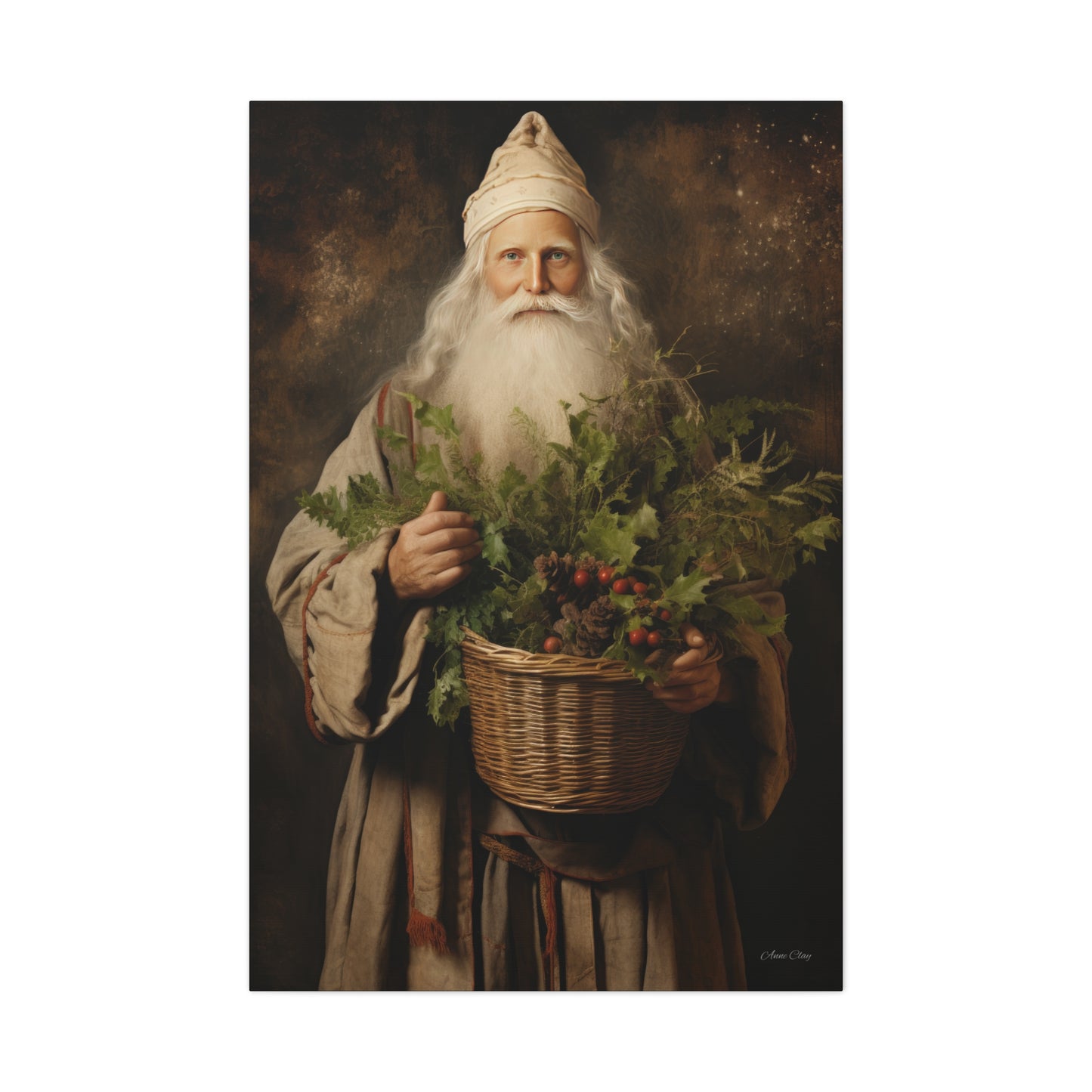Beautiful Santa Matte Canvas, Stretched, 1.25"