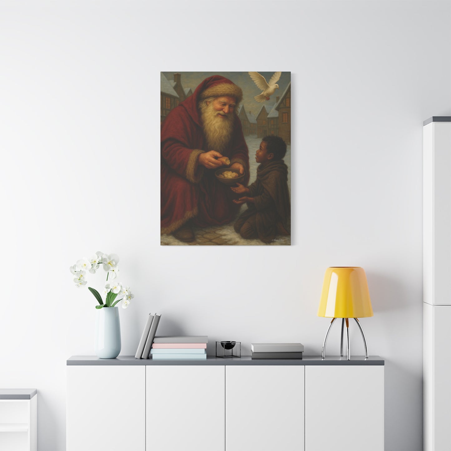 Spirit of Christmas Santa Giving Joy Canvas Print