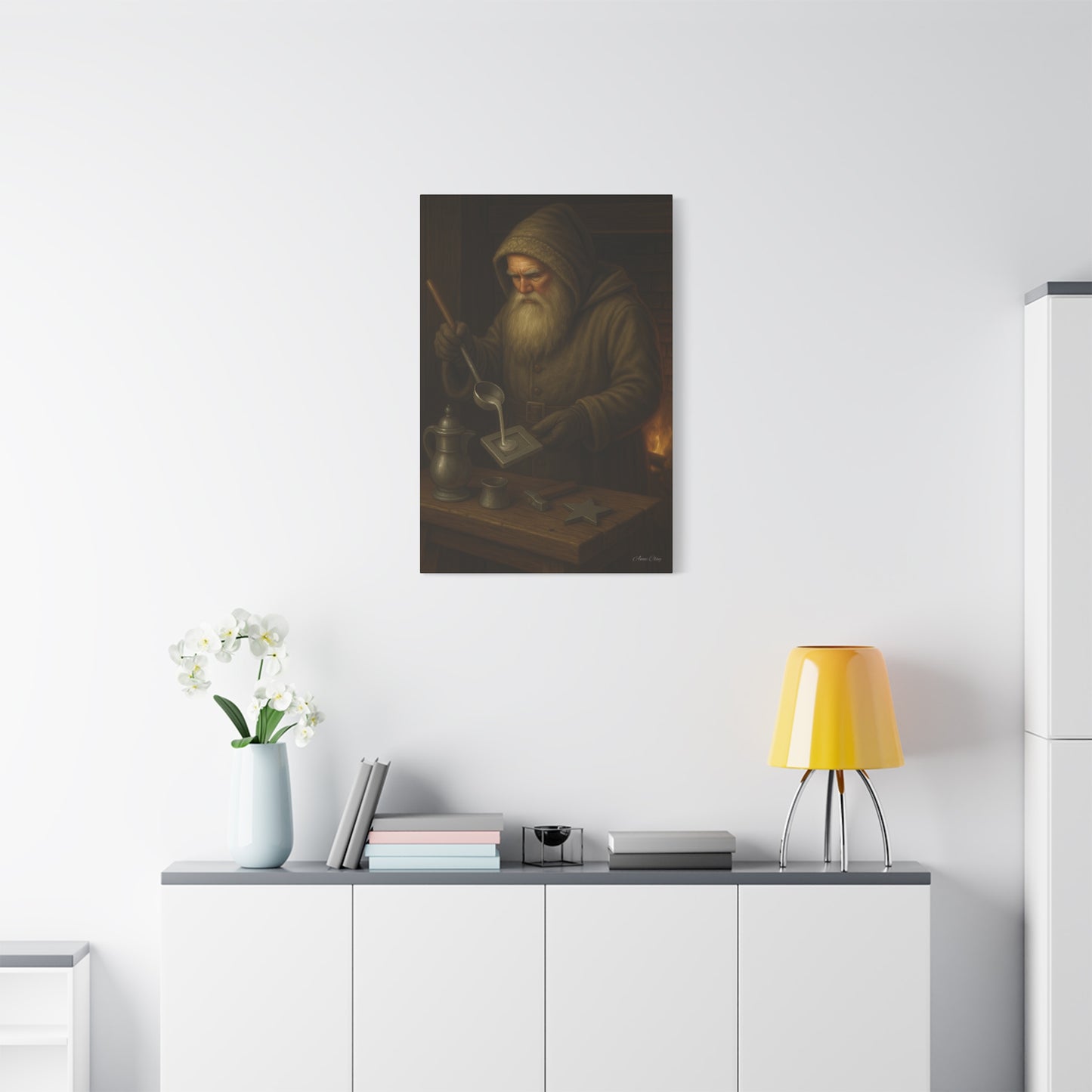 Artistic Matte Canvas Print - Mystic Blacksmith Design
