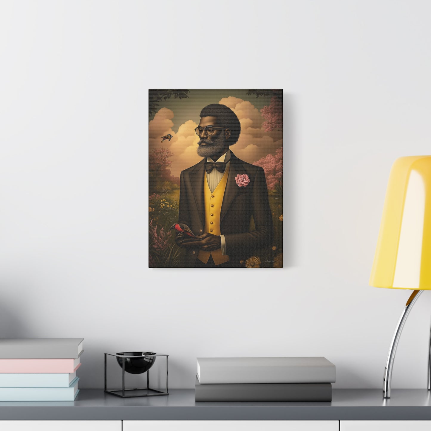 Elegant Vintage Canvas Wall Art - Black Art, Home Decor, Gift for Him, Father's Day, Office Decor, Unique Artwork