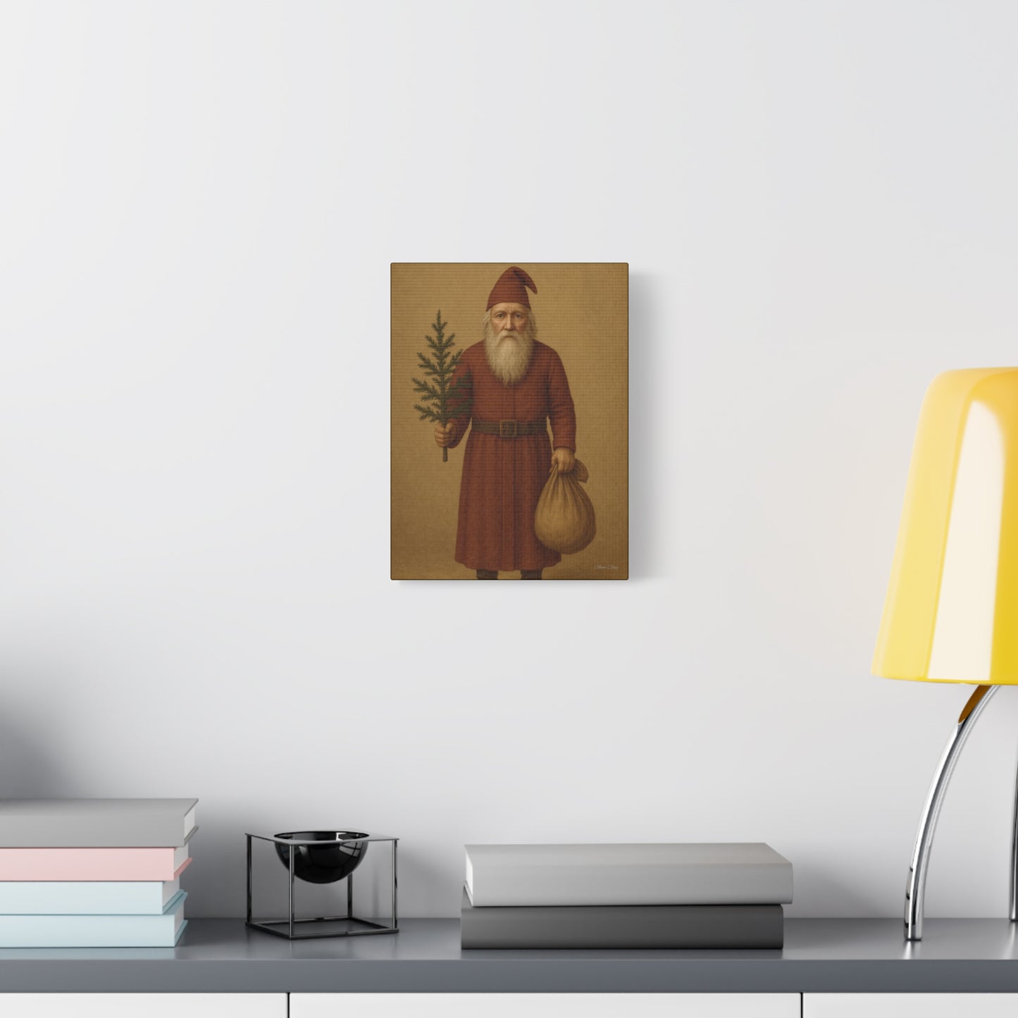 Vintage Santa Canvas Wall Art