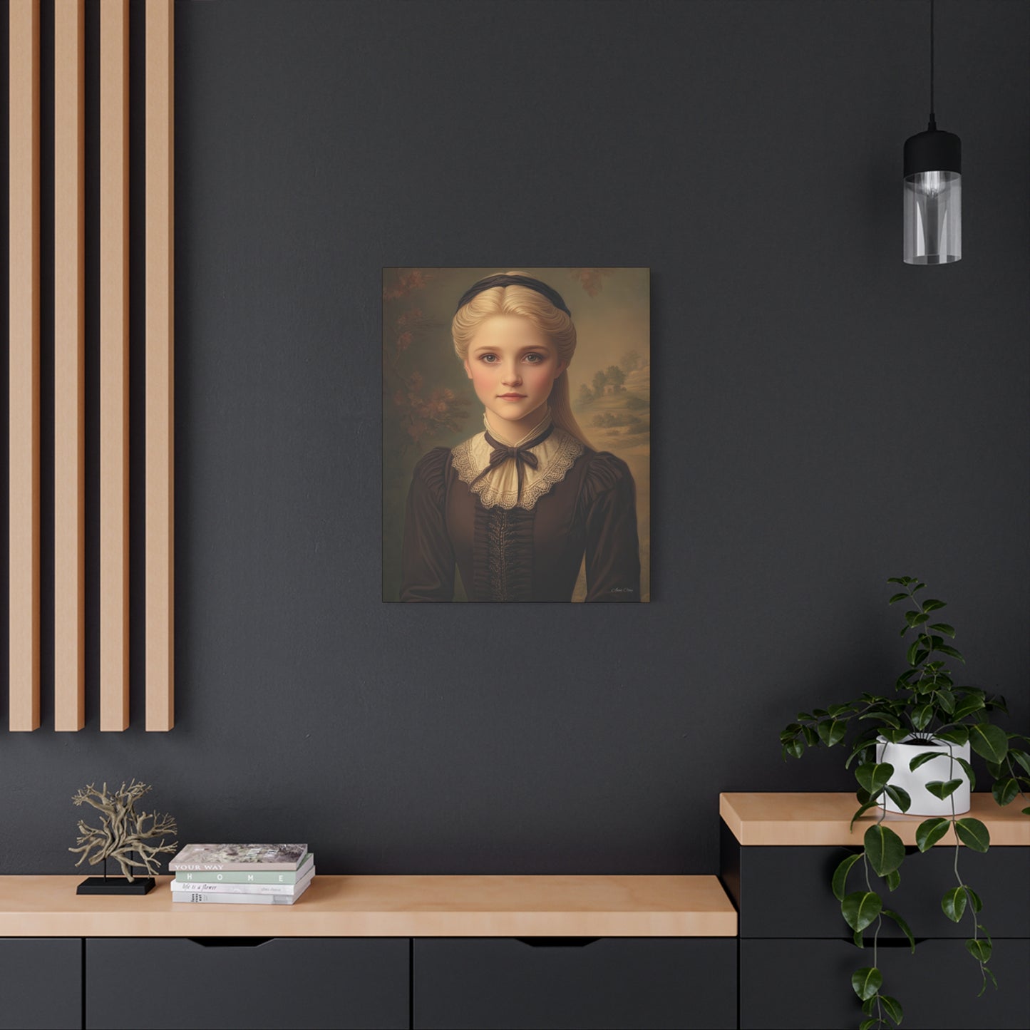Vintage Portrait Canvas Wall Art, Home Decor, Gift for History Lovers, Romantic Wall Decor, Unique Gift Idea