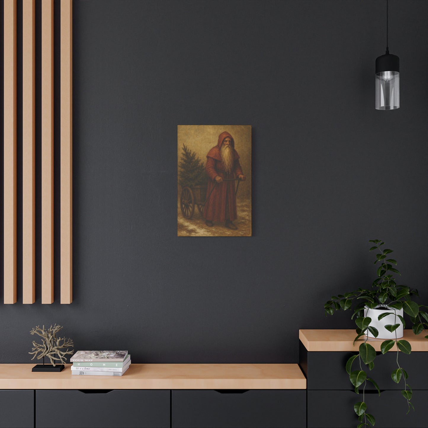 Rustic Santa Canvas Wall Art