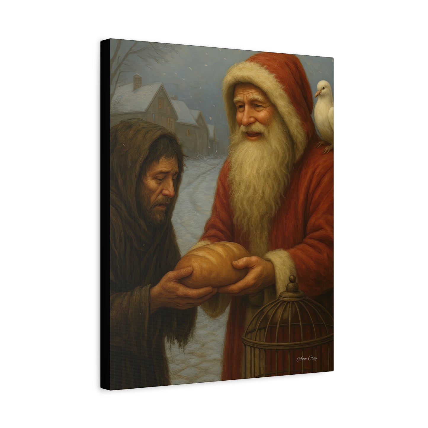 Sharing is Caring Santa Christmas Spirit Canvas Art
