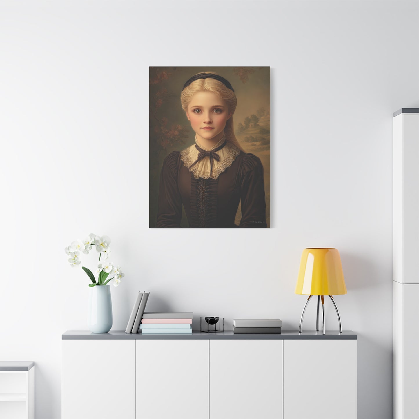 Vintage Portrait Canvas Wall Art, Home Decor, Gift for History Lovers, Romantic Wall Decor, Unique Gift Idea