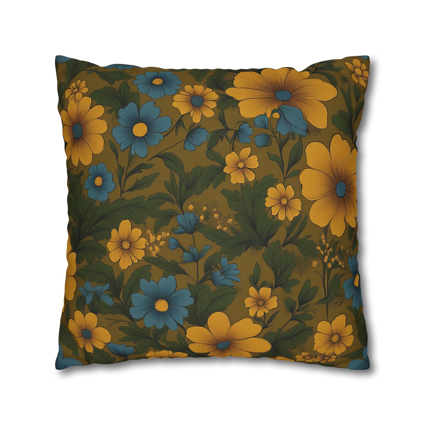 Bohemian Floral Pillowcase with Vintage Vibes, Decorative Cushion Cover, Living Room Accent, Gift for Home Decor Lovers, Cozy and Chic