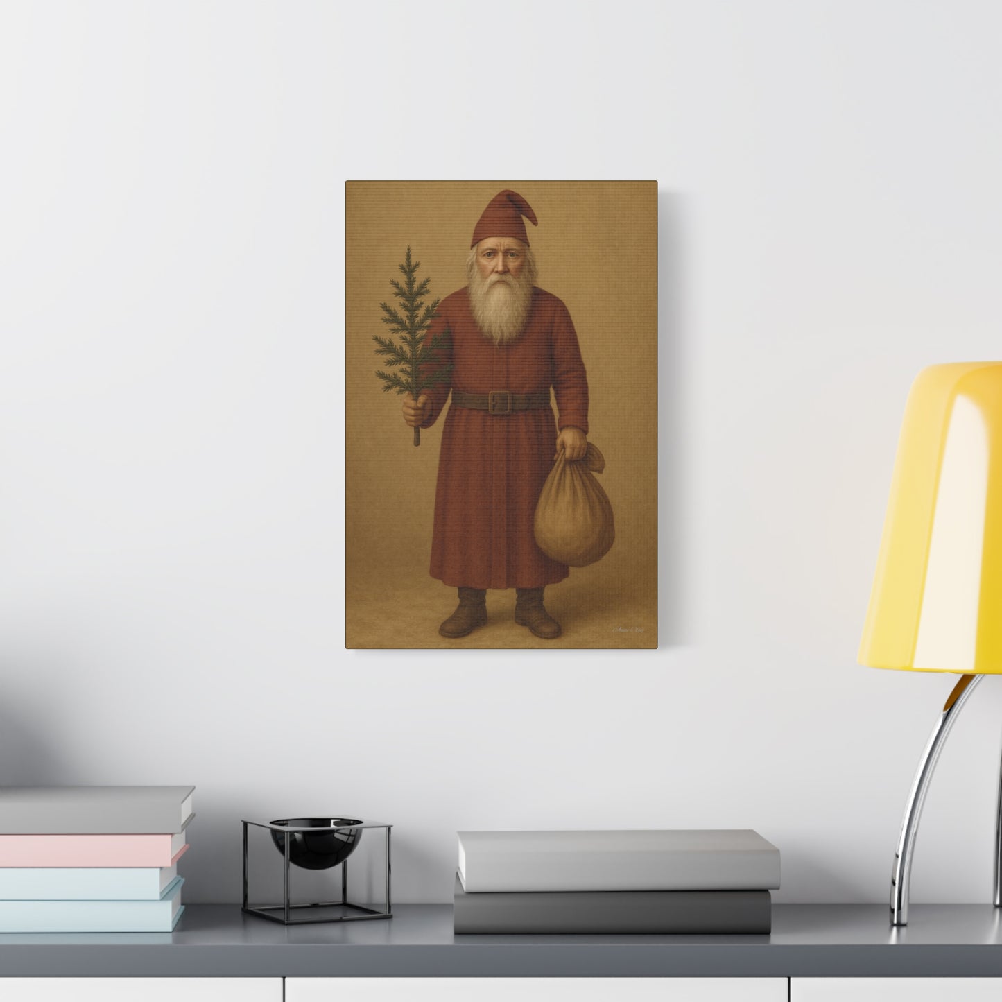 Vintage Santa Canvas Wall Art