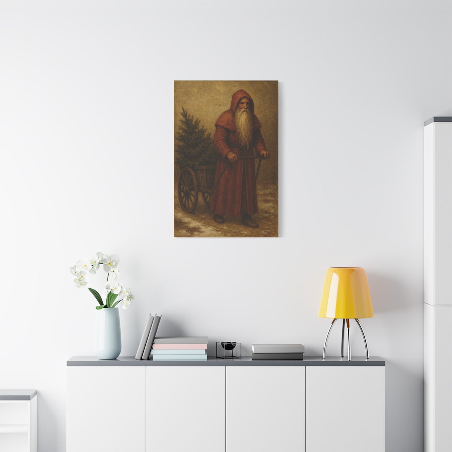 Rustic Santa Canvas Wall Art