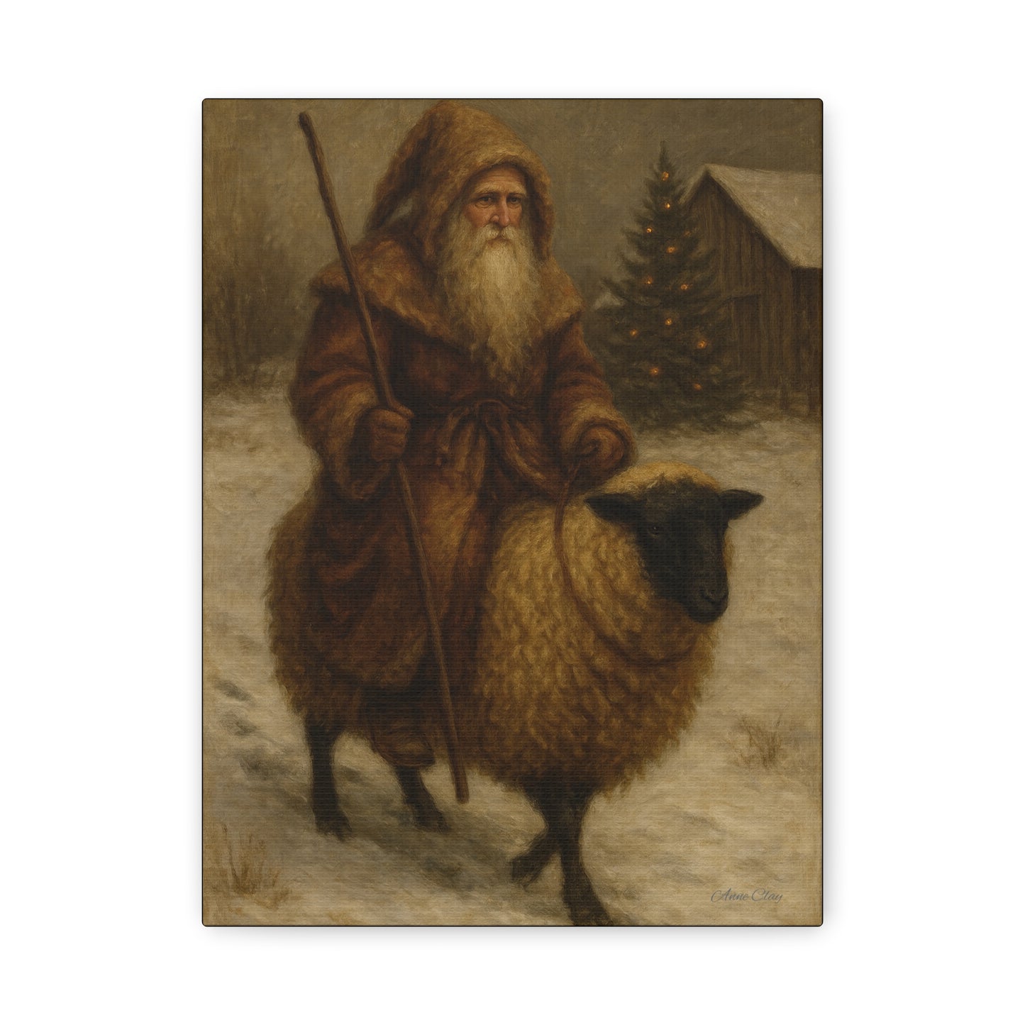 Vintage Winter Art Canvas