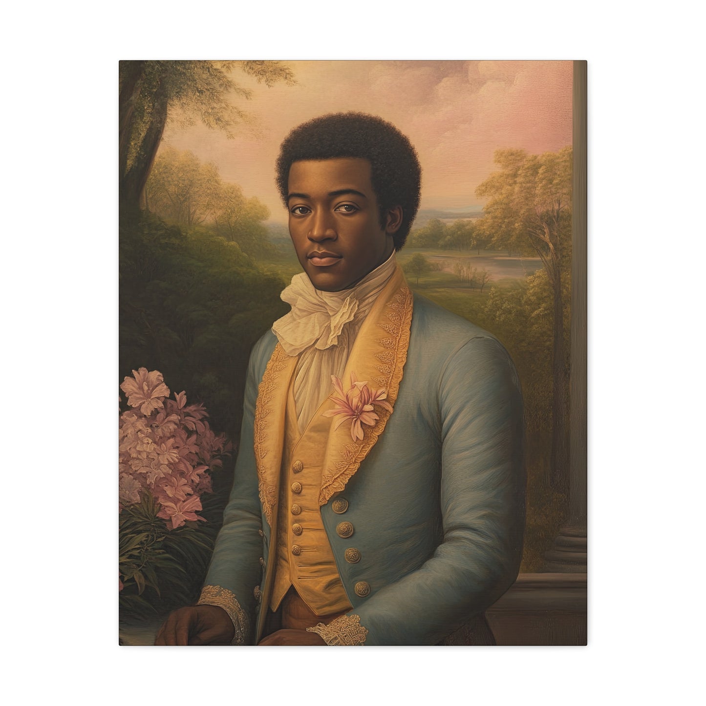 Elegant Stretched Canvas Art Print, Historical Portrait, Home Decor, Gift Idea, Wall Art, Living Room Decoration, Black History