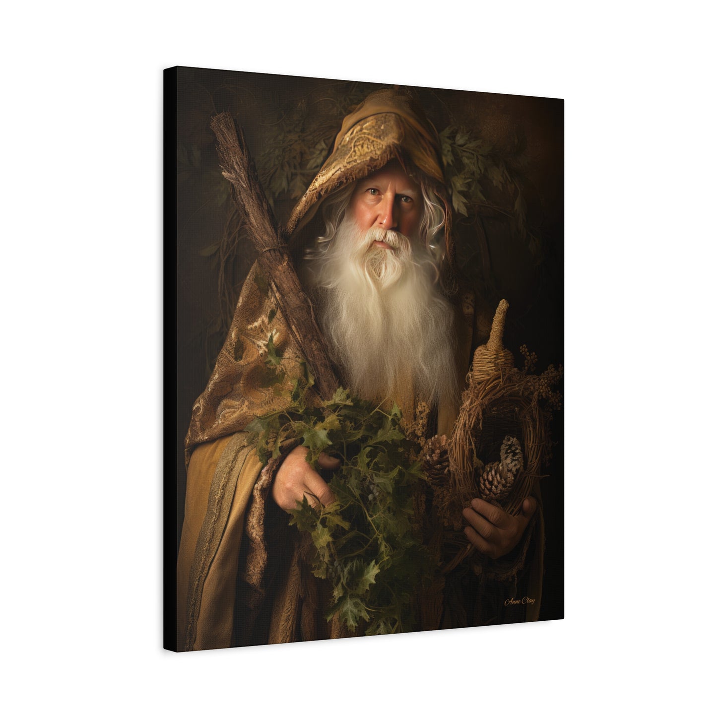 Forest Santa Matte Canvas, Stretched, 1.25"