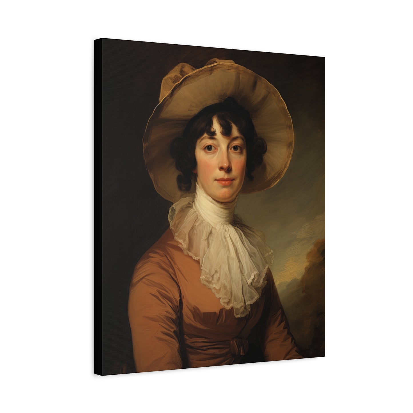 Miss Jane Early American Portrait Classic Portrait Matte Canvas Wall Art - Elegant Home Decor