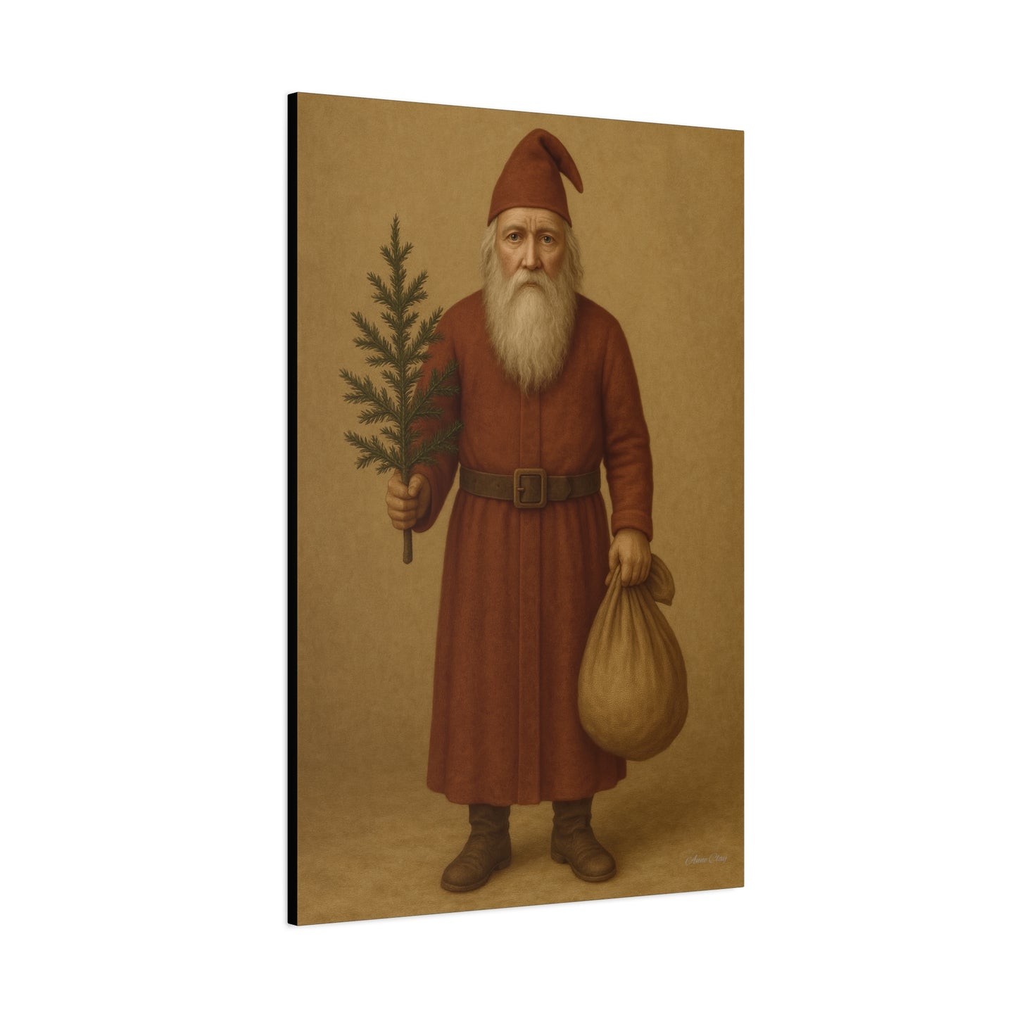 Vintage Santa Canvas Wall Art