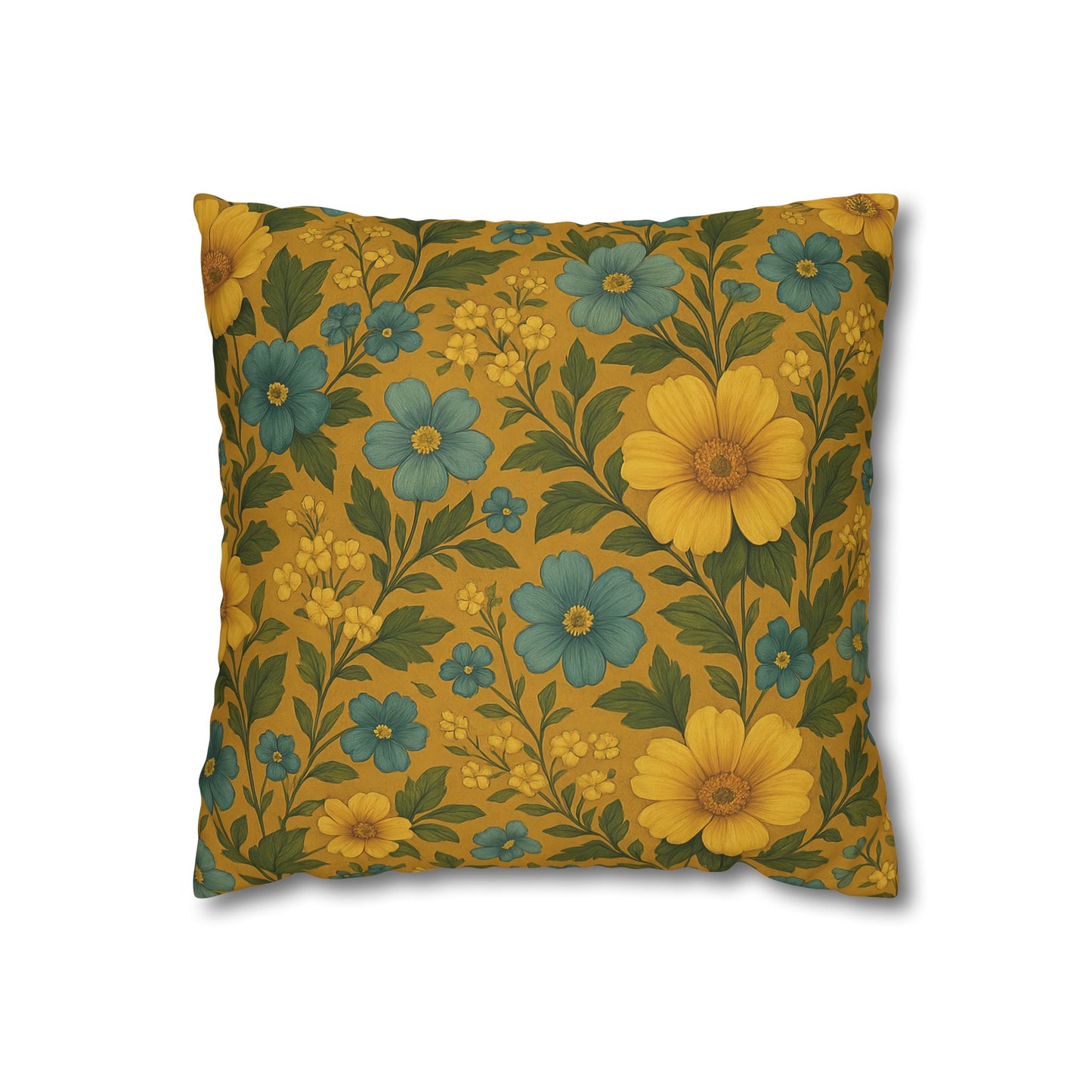 Bohemian Floral Pillowcase Cover, Cozy Home Decor, Vintage Style, Gift for Her, Spring Vibes, Couch Accessory, Cottagecore Throw
