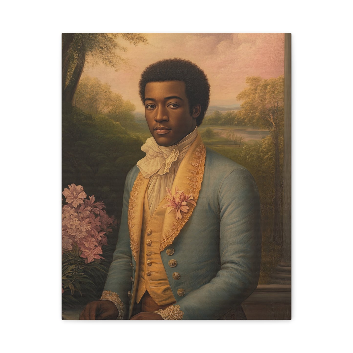 Elegant Stretched Canvas Art Print, Historical Portrait, Home Decor, Gift Idea, Wall Art, Living Room Decoration, Black History