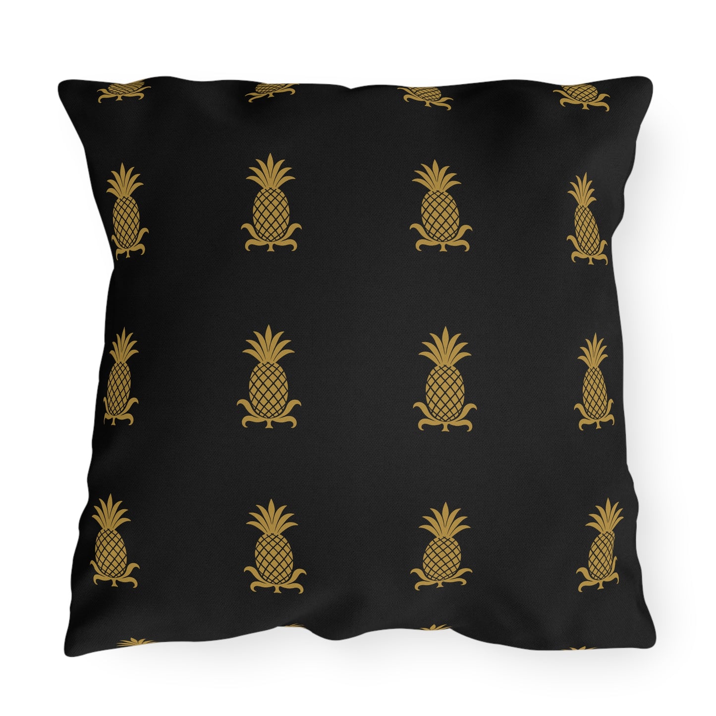Golden Pineapple Outdoor Pillows - Tropical Decor, Garden Accessories, Patio Cushions, Summer Vibes, Home Decor
