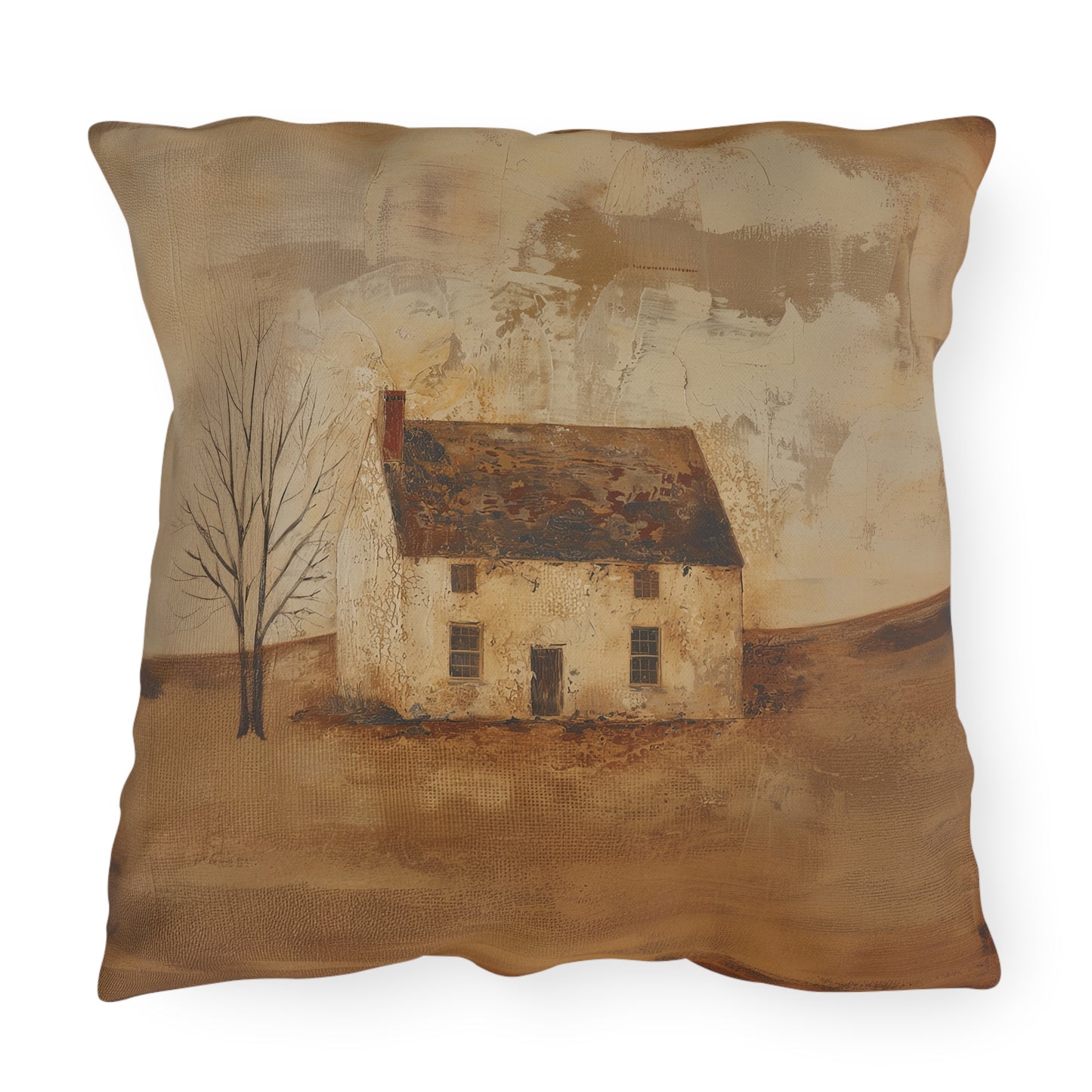 Primitive House Outdoor Pillows