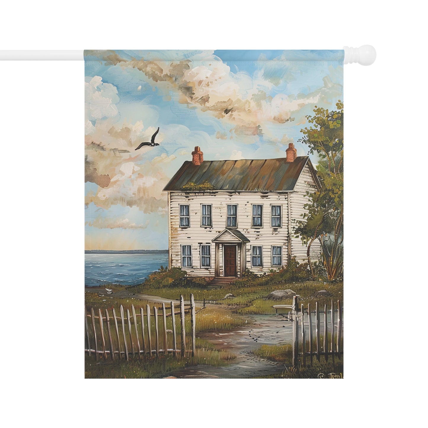Old White House by the Sea Garden & House Banner