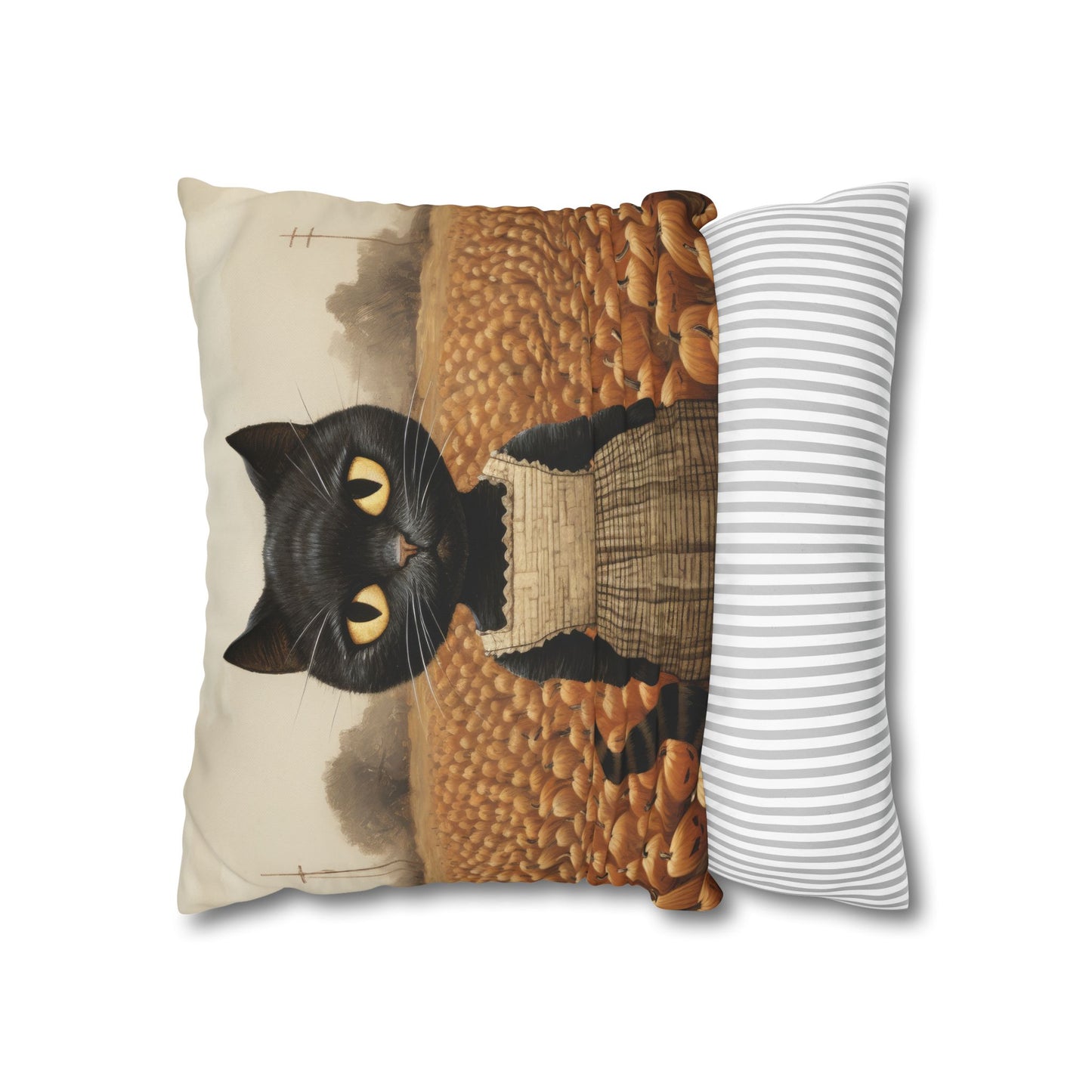 Kitty Boo Boo Square Poly Canvas Pillowcase