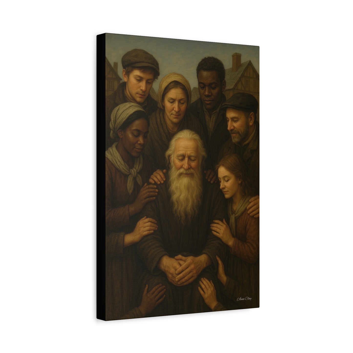 Humble Santa, Spirit of Christmas, Servanthood,  Canvas Print