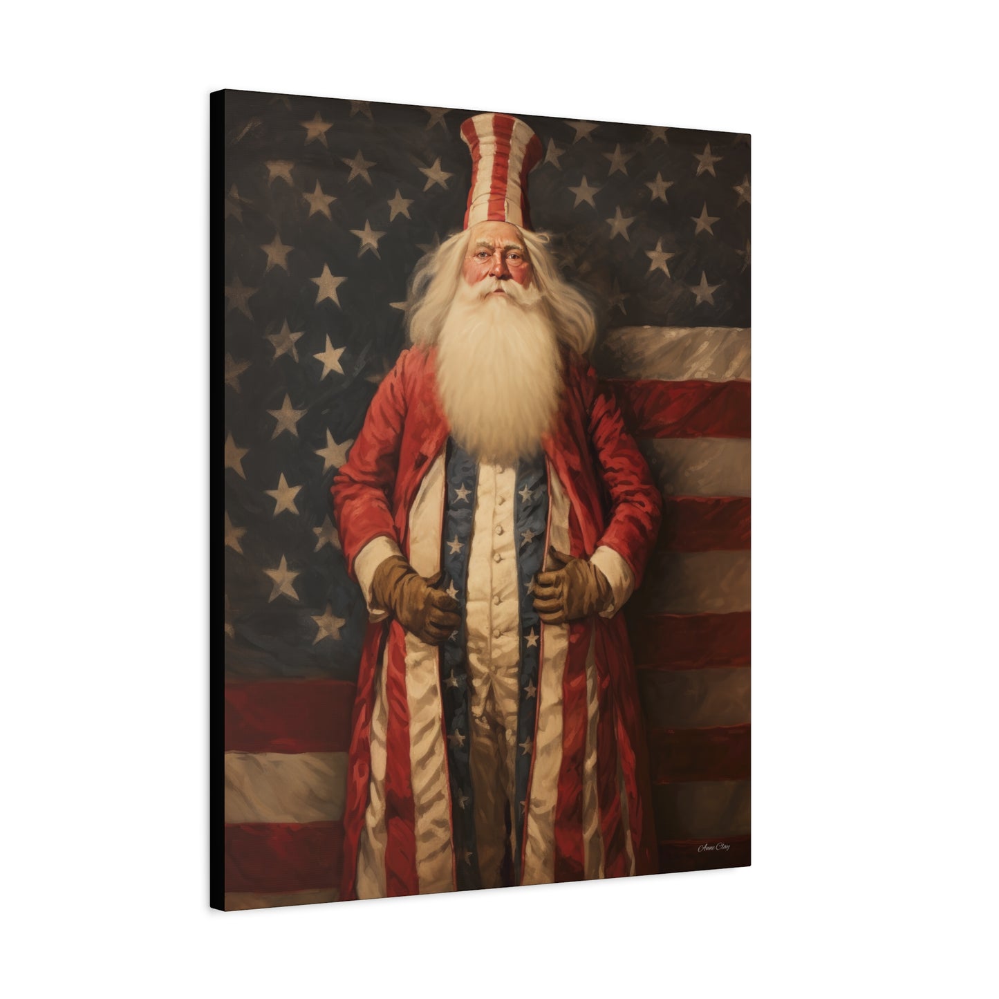 Santa Sam Americana Matte Canvas, Stretched, 1.25"