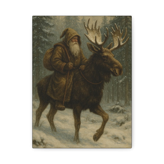 Rustic Moose Canvas Art Print