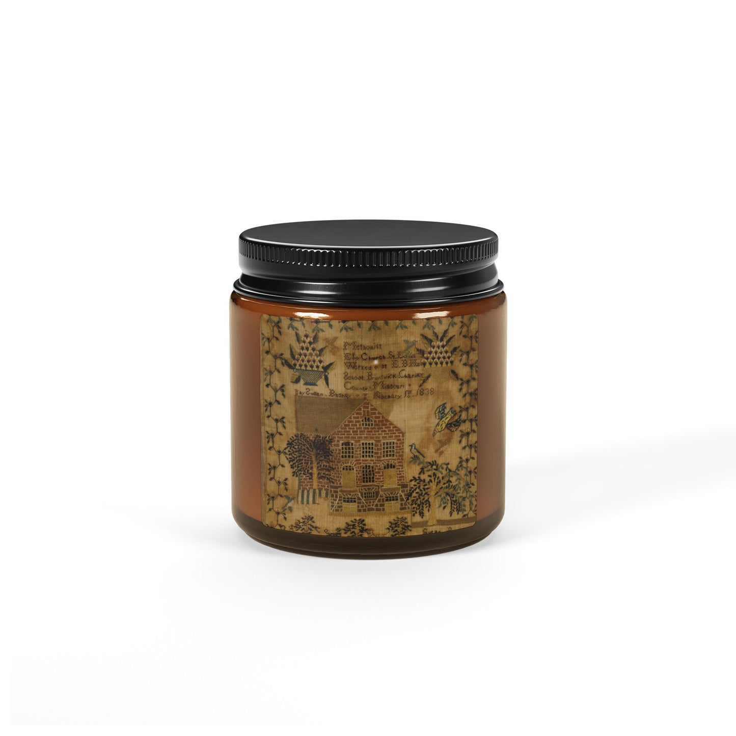 Antique Sampler Scented Soy Candle (Multi-Size, Amber Jar)