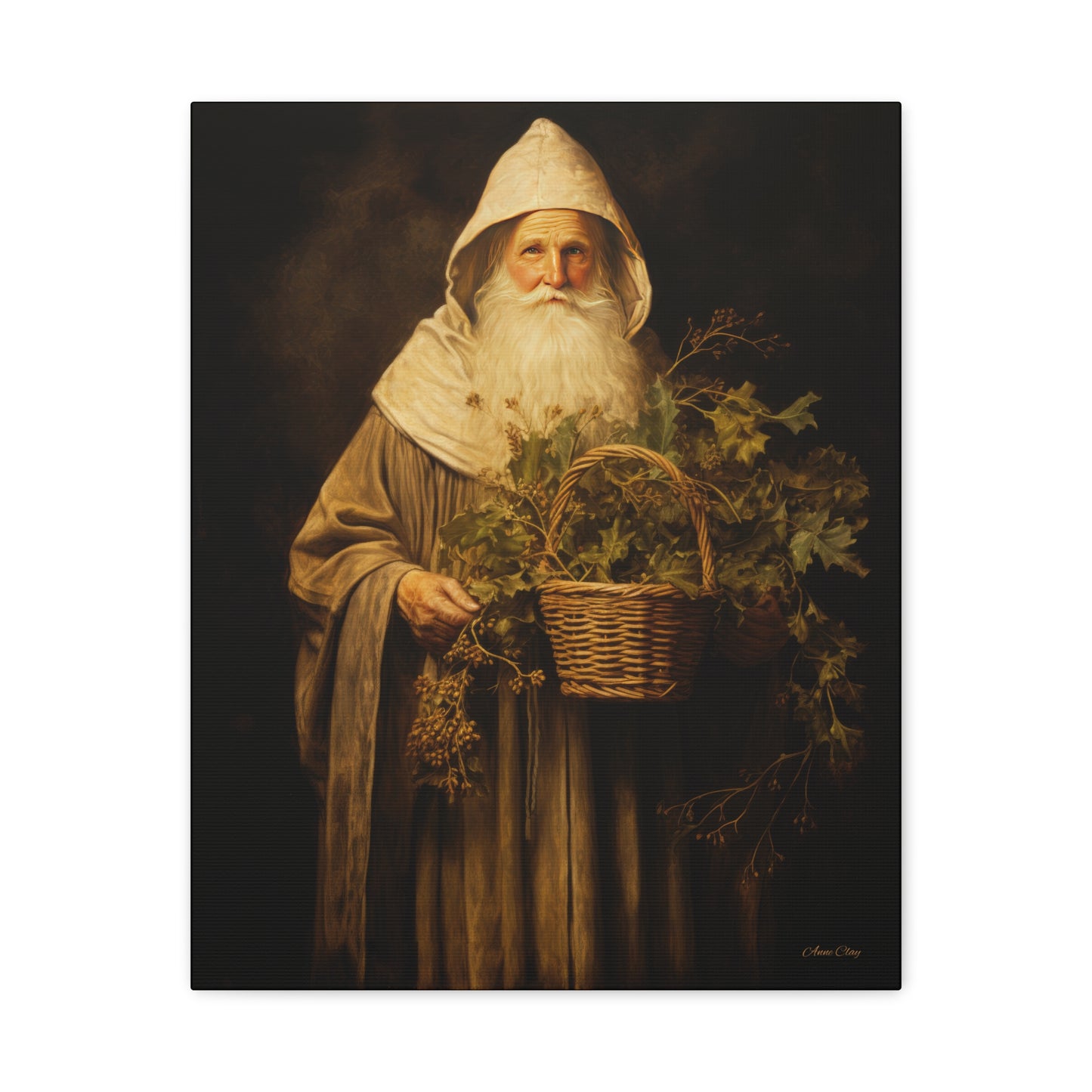 Gentle Santa Matte Canvas, Stretched, 1.25"