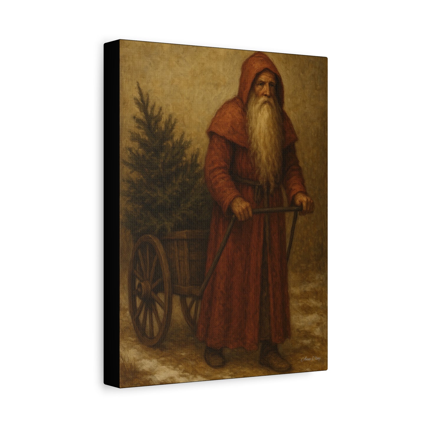 Rustic Santa Canvas Wall Art