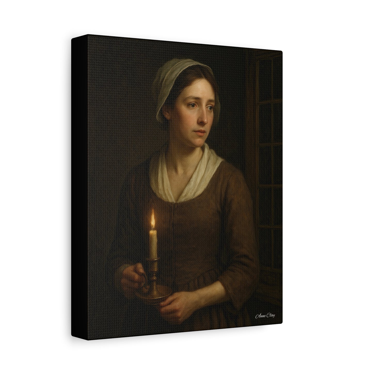 Candlelight Portrait Matte Canvas Print — Stretched Wall Art