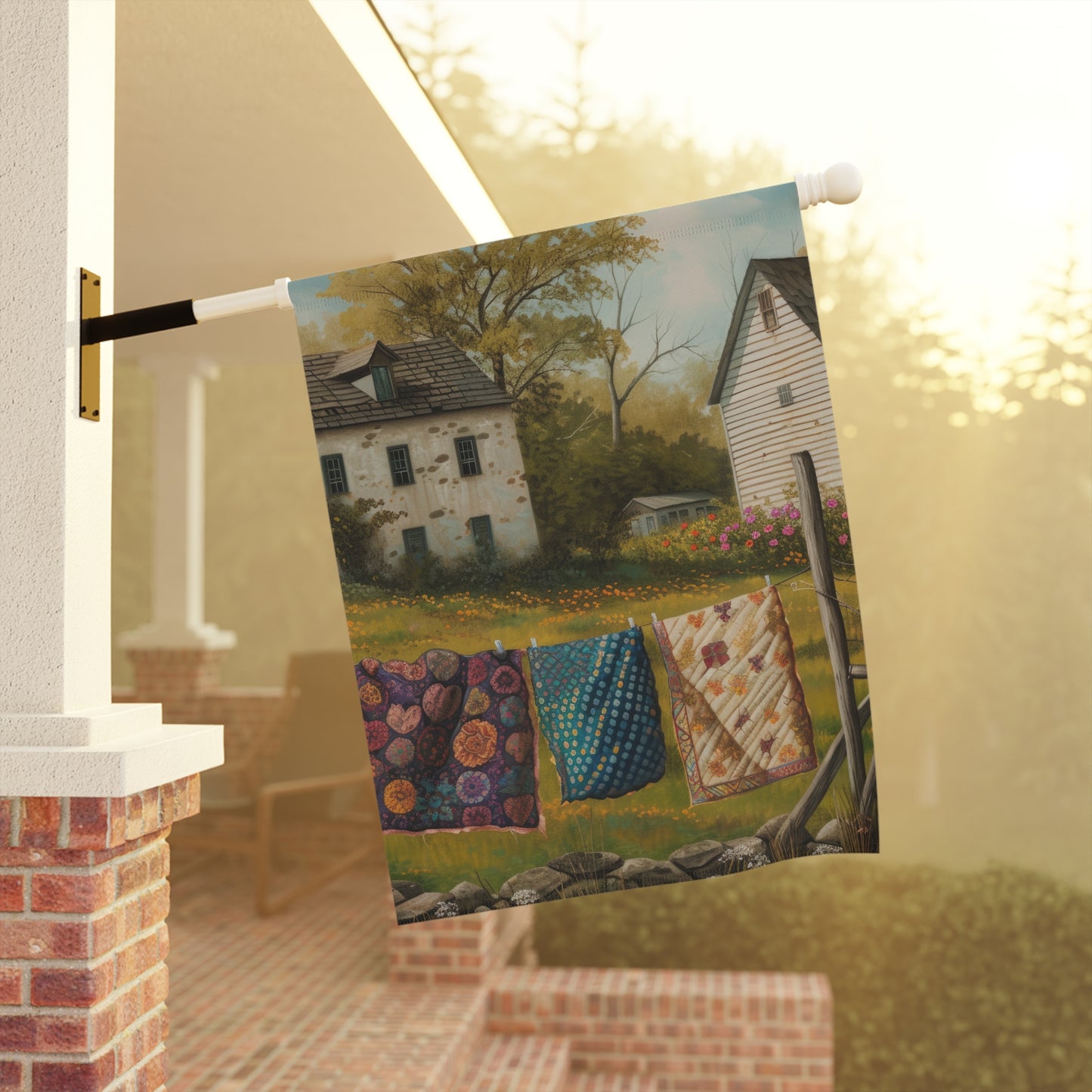 Country Quilts Garden & House Banner