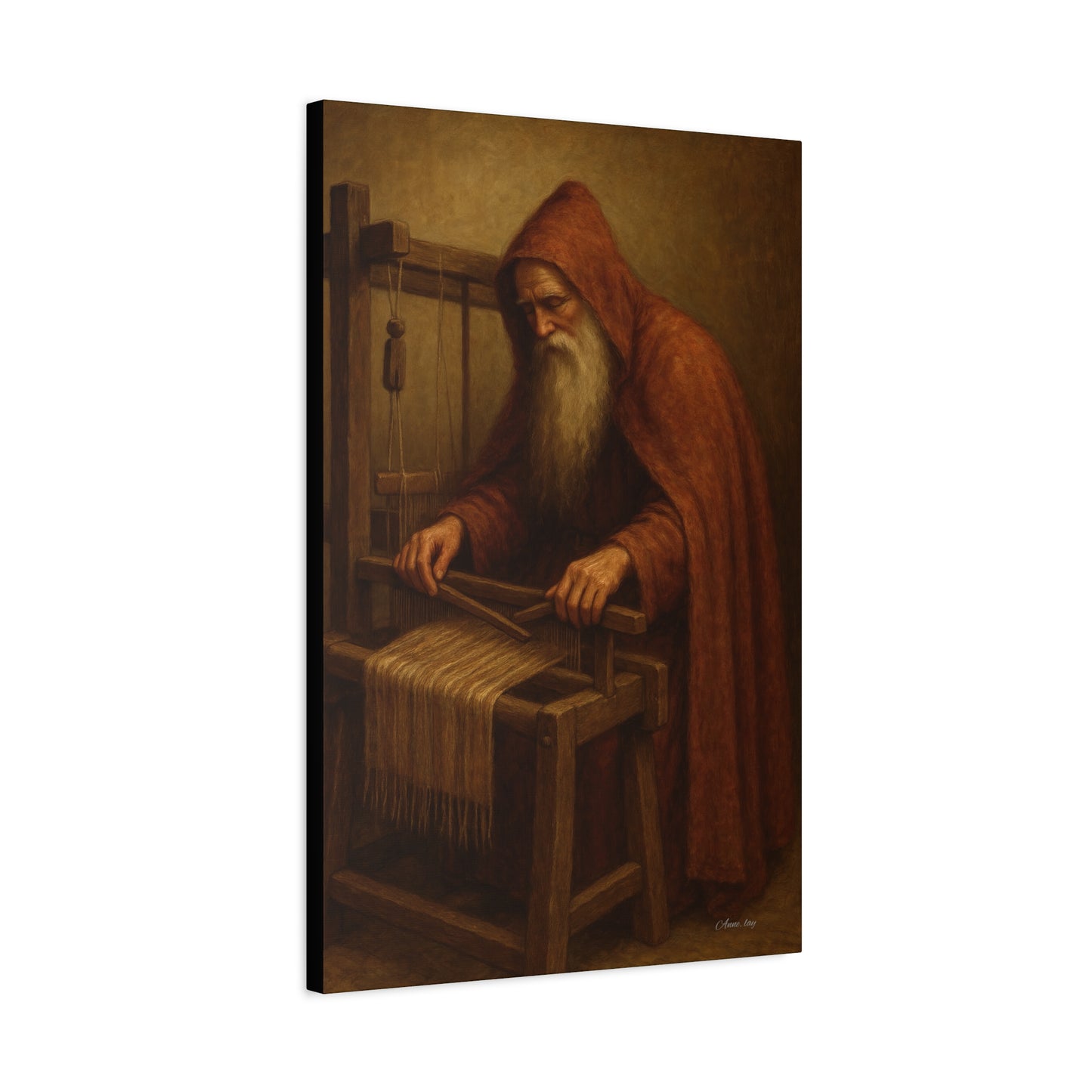 Artistic Matte Canvas Wall Art - Weaver's Wisdom Old World Santa
